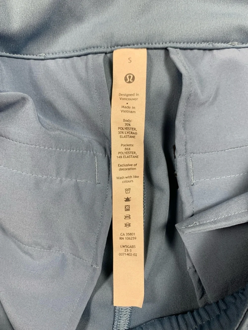 Lululemon Wide Leg Pants Womens S Blue Luxtreme Drawstring Pull On Pockets